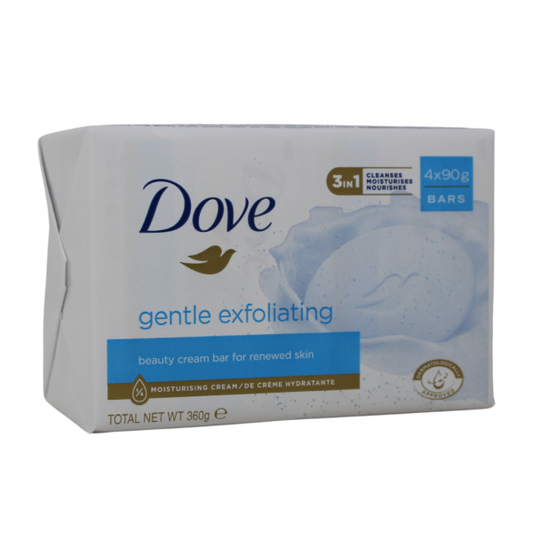 Dove Gentle Exfoliating Bar Soap 4-Pack - Reveal Radiant Skin