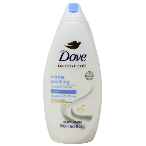 Dove Derma Soothing Body Wash - 500ml - Gentle Relief