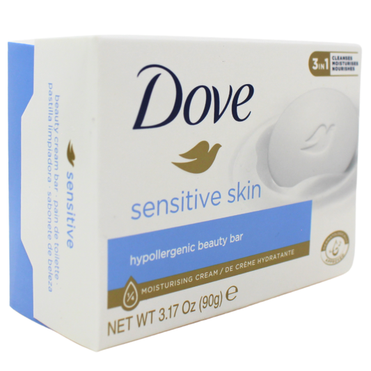 Dove Sensitive Hypoallergenic Bar Soap - Gentle Cleansing for Delicate Skin