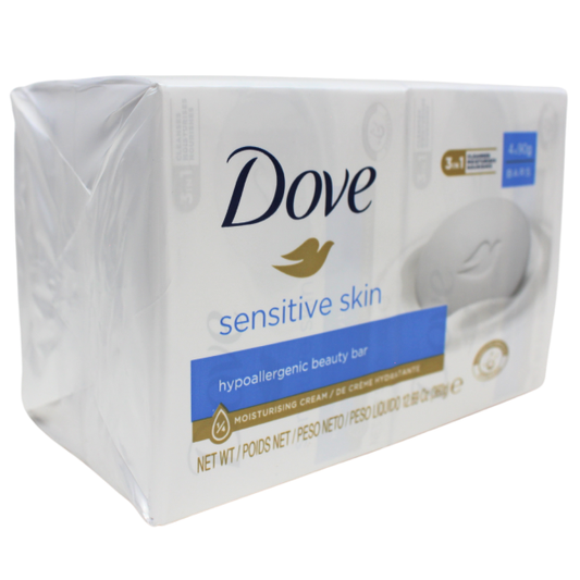 Dove Sensitive Skin Beauty Bar - 4 x 90g Gentle Cleansing