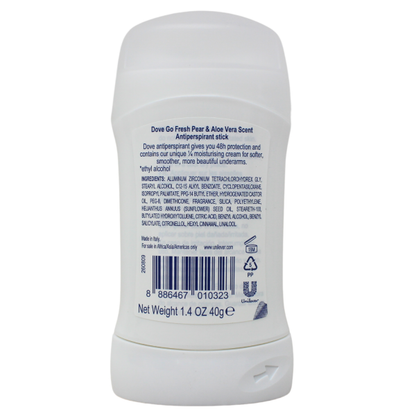 Dove Pear & Aloe Vera Deodorant Stick - 50g - Gentle Protection