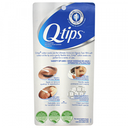 Q-Tips Cotton Swabs - 375 Count - Gentle Cleaning & Precise Application