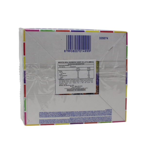 Mentos Rainbow Candy Rolls - 24 Pack