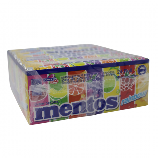 Mentos Rainbow Candy Rolls - 24 Pack