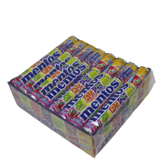 Mentos Rainbow Roll: A Burst of Colorful Flavors (24-Pack)