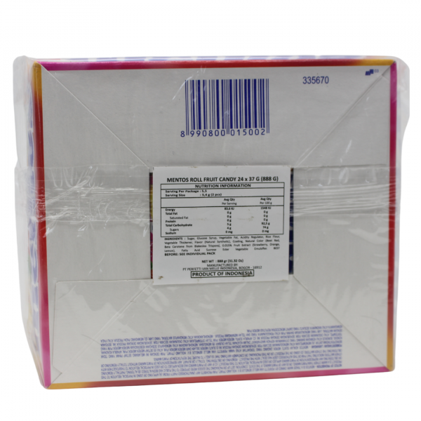 Mentos Fruit Chewy Dragees - Bulk Pack (24 Rolls)