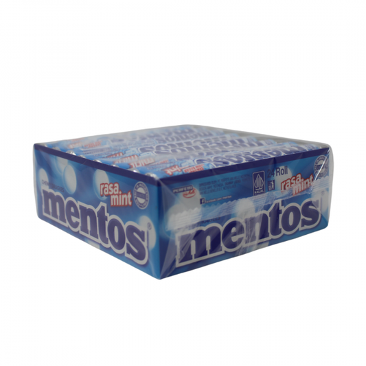 Mentos Mint Roll - 24 Pack (37g Each) - Fresh Breath On-the-Go!