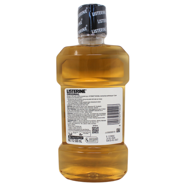 Listerine Original Mouthwash 500ml - Powerful Germ Protection