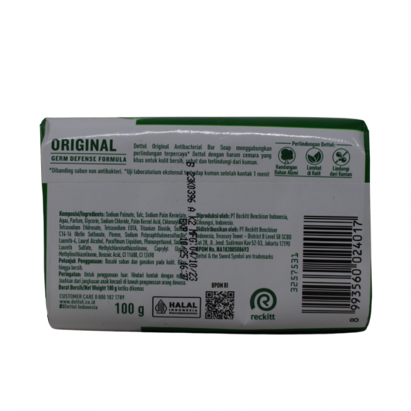 Dettol Original Bar Soap 100g - Deep Clean & Germ Protection