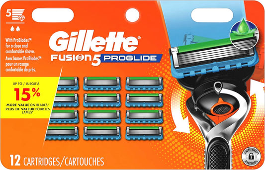 Gillette Fusion5 ProGlide Razor Blade Refills - 12 Count