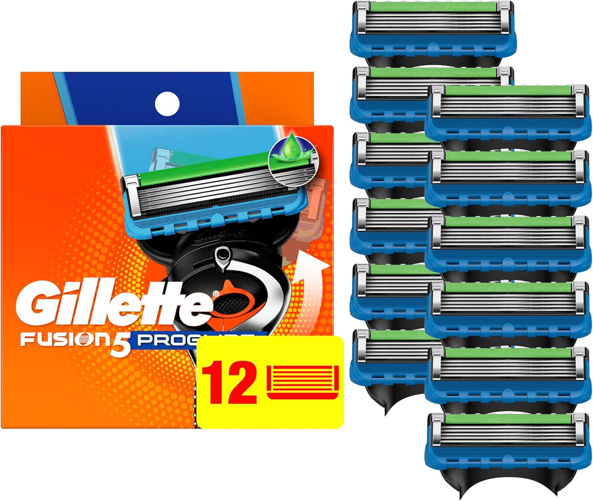 Gillette Iconic Cartridge Razor GILLETTE FUSION5 PROGLIDE Razor Cartridges - 12 Refills | Smooth Shave ...
