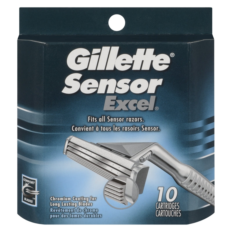 GILLETTE SENSOR EXCEL Razor Blades - 10 Cartridges