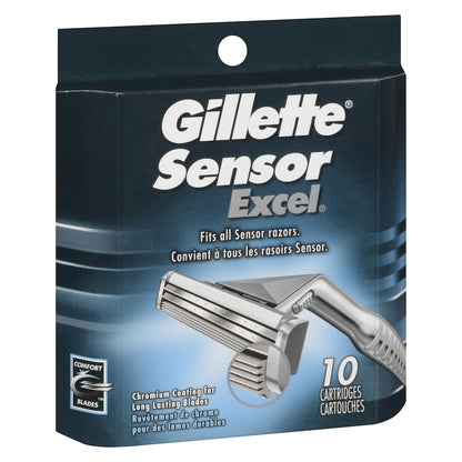 GILLETTE SENSOR EXCEL Razor Blades - 10 Cartridges