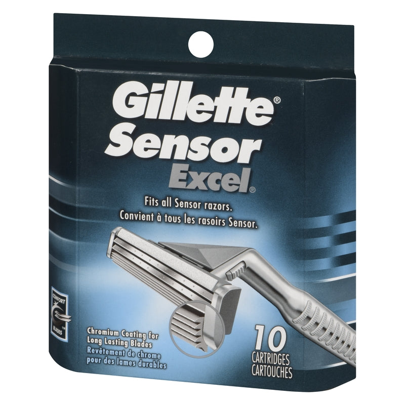GILLETTE SENSOR EXCEL Razor Blades - 10 Cartridges