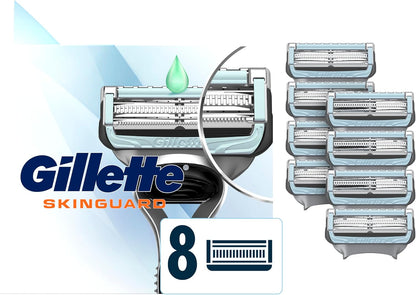 Gillette Skinguard Men's Razor Blade Refill, 8 Blade Refills , Sensitive Skin